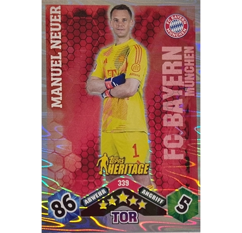 Topps Bundesliga Match Attax 2024/25 / Nr. 339 MANUEL NEUER / HERITAGE