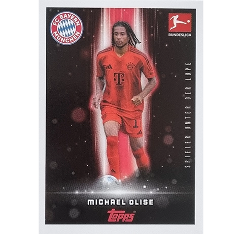 Topps Bundesliga Sticker Saison 2024/2025 / Sticker Nummer 346 Michael Olise / Spieler unter der Lupe