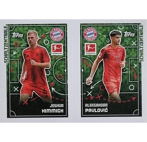 Topps Bundesliga Sticker Saison 2024/2025 / Sticker Nummer 349-350 Kimmich & Pavlovic