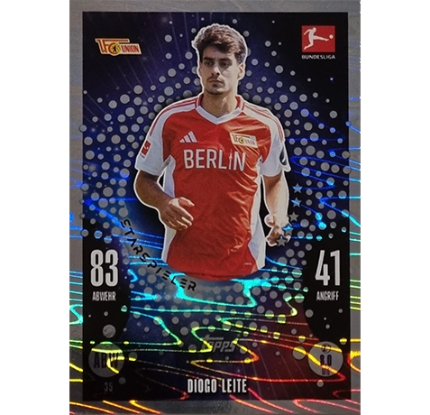 Topps Bundesliga Match Attax 2024/25 / Nr. 035 DIOGO LEITE / STARSPIELER