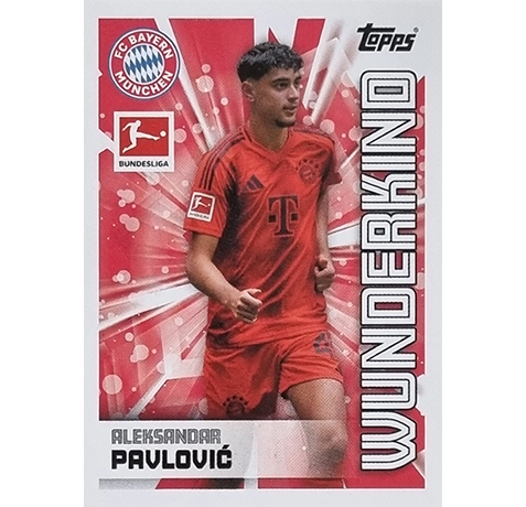 Topps Bundesliga Sticker Saison 2024/2025 / Sticker Nummer 353 Aleksandar Pavolovic / Wunderkind