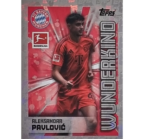 Topps Bundesliga Sticker Saison 2024/2025 / Sticker Nummer 353 Aleksandar Pavolovic / Wunderkind Glitzer