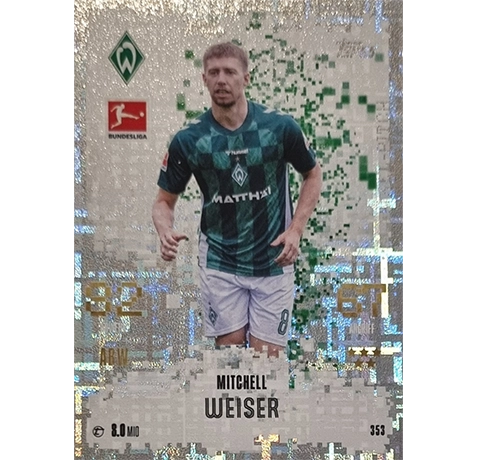 Topps Bundesliga Match Attax 2024/25 / Nr. 353 MITCHELL WEISER / PIXEL-PITCH