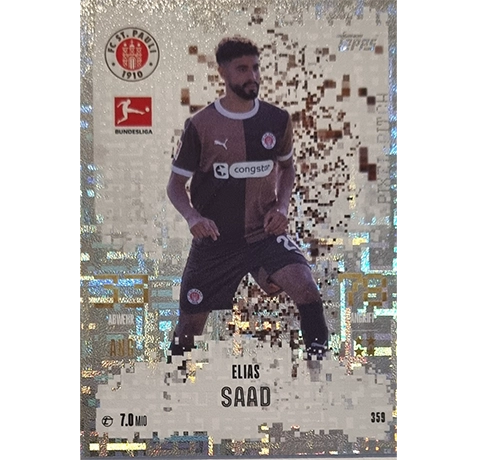 Topps Bundesliga Match Attax 2024/25 / Nr. 359 ELIAS SAAD / PIXEL-PITCH