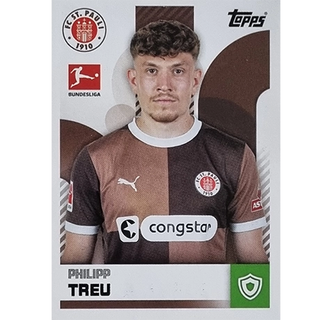 Topps Bundesliga Sticker Saison 2024/2025 / Sticker Nummer 361 Philipp Treu