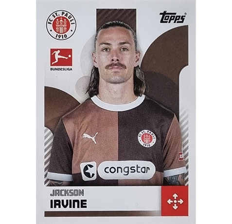 Topps Bundesliga Sticker Saison 2024/2025 / Sticker Nummer 362 Jackson Irvine