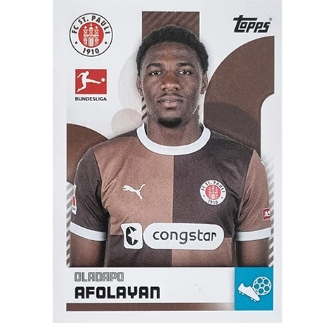 Topps Bundesliga Sticker Saison 2024/2025 / Sticker Nummer 366 Oladapo Afolayan