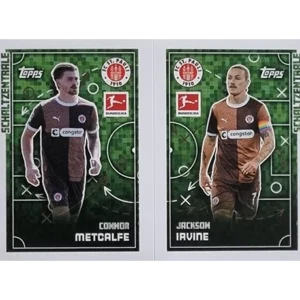 Topps Bundesliga Sticker Saison 2024/2025 / Sticker Nummer 369-370 Metcalve & Irvine