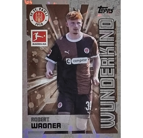 Topps Bundesliga Sticker Saison 2024/2025 / Sticker Nummer 371 Robert Wagner / Wunderkind Glitzer