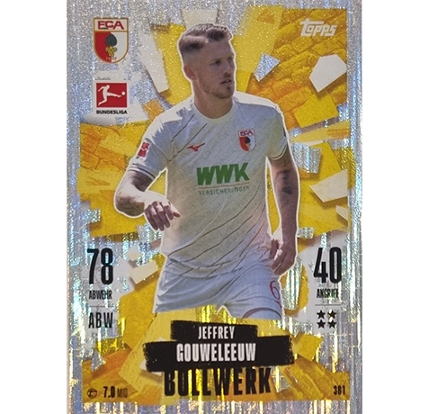 Topps Bundesliga Match Attax 2024/25 / Nr. 381 JEFFREY GOUWELEEUW / BOLLWERK