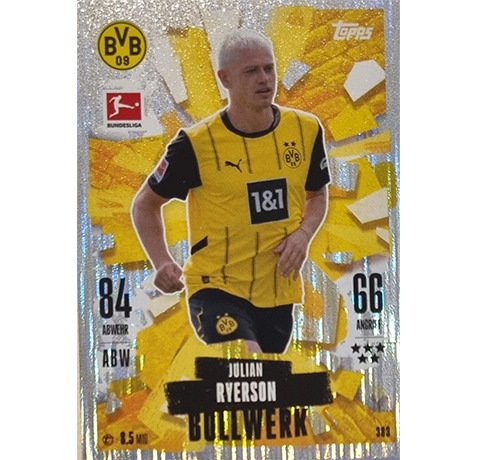 Topps Bundesliga Match Attax 2024/25 / Nr. 383 JULIAN RYERSON / BOLLWERK