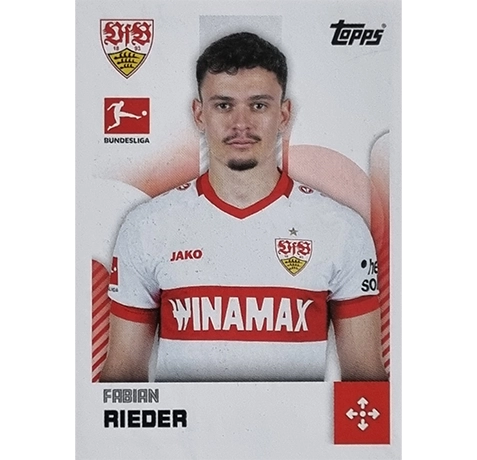 Topps Bundesliga Sticker Saison 2024/2025 / Sticker Nummer 385 Fabian Rieder