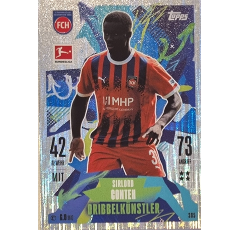 Topps Bundesliga Match Attax 2024/25 / Nr. 385 SIRLORD CONTEH / DRIBBELKÜNSTLER