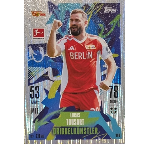 Topps Bundesliga Match Attax 2024/25 / Nr. 386 LUCAS TOUSART / DRIBBELKÜNSTLER