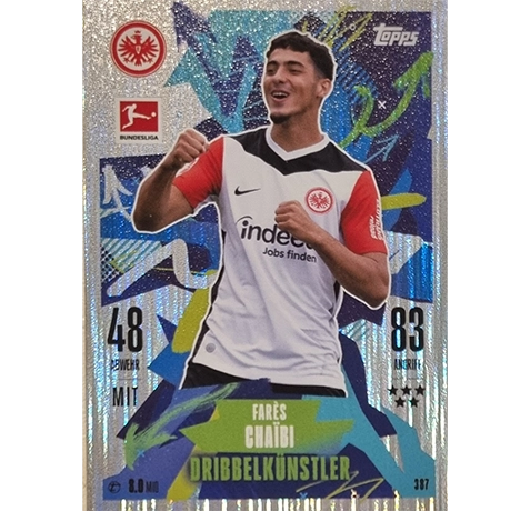 Topps Bundesliga Match Attax 2024/25 / Nr. 387 FARES CHAIBI / DRIBBELKÜNSTLER