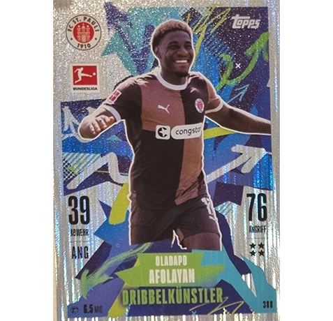 Topps Bundesliga Match Attax 2024/25 / Nr. 388 OLADAPO AFOLAYAN / DRIBBELKÜNSTLER