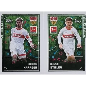 Topps Bundesliga Sticker Saison 2024/2025 / Sticker Nummer 392-393 Karazor & Stiller