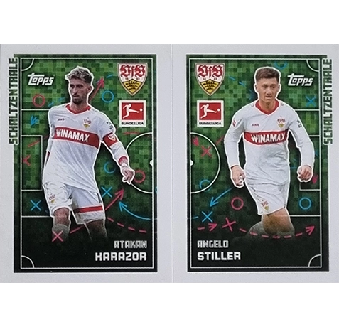 Topps Bundesliga Sticker Saison 2024/2025 / Sticker Nummer 392-393 Karazor & Stiller