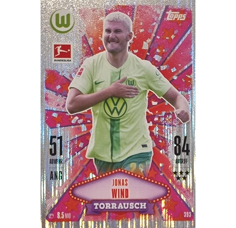 Topps Bundesliga Match Attax 2024/25 / Nr. 393 JONAS WIND / TORRAUSCH