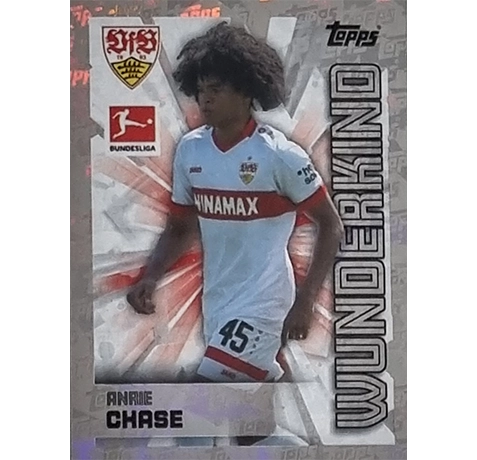 Topps Bundesliga Sticker Saison 2024/2025 / Sticker Nummer 394 Anrie Chase / Wunderkind Glitzer