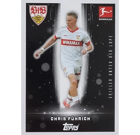 Topps Bundesliga Sticker Saison 2024/2025 / Sticker Nummer 397 Chris Führich / Spieler unter der Lupe