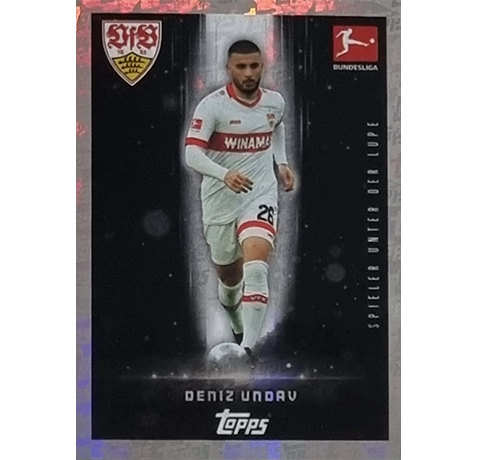 Topps Bundesliga Sticker Saison 2024/2025 / Sticker Nummer 398 Deniz Undav / Spieler unter der Lupe