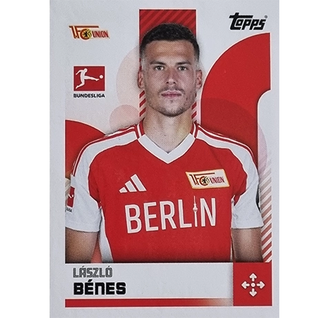 Topps Bundesliga Sticker Saison 2024/2025 / Sticker Nummer 040 Laszlo Benes