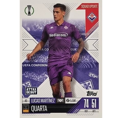 Topps Champions League EXTRA Match Attax 2024-2025 / 040 LUCAS MARTINEZ QUARTA