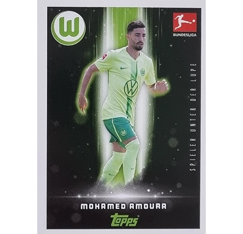 Topps Bundesliga Sticker Saison 2024/2025 / Sticker Nummer 417 Mohamed Amoura / Spieler unter der Lupe