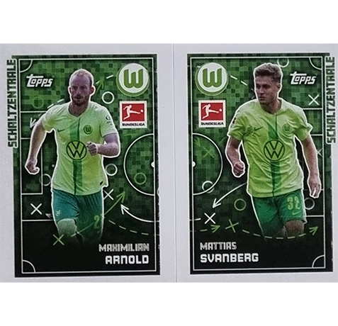 Topps Bundesliga Sticker Saison 2024/2025 / Sticker Nummer 418-419 Arnold & Svanberg