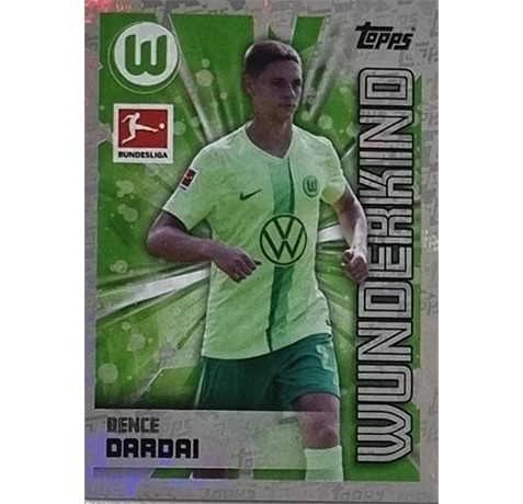 Topps Bundesliga Sticker Saison 2024/2025 / Sticker Nummer 422 Bence Dardai / Wunderkind Glitzer