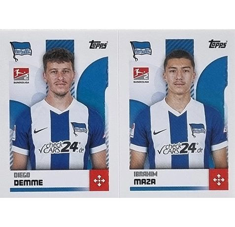 Topps Bundesliga Sticker Saison 2024/2025 / Sticker Nummer 430-431 Demme & Maza