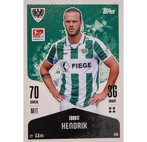 Topps Bundesliga Match Attax 2024/25 / Nr. 434 JORRIT HENDRIX