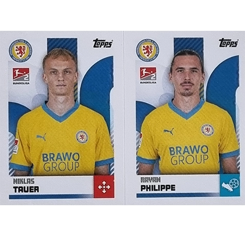 Topps Bundesliga Sticker Saison 2024/2025 / Sticker Nummer 437-438 Tauer & Philippe