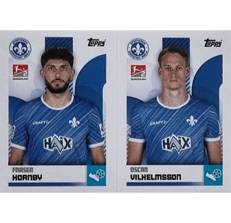 Topps Bundesliga Sticker Saison 2024/2025 / Sticker Nummer 442-443 Hornby & Vilhelmsson