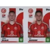 Topps Bundesliga Sticker Saison 2024/2025 / Sticker Nummer 445-446 De Wijs & Oberdorf