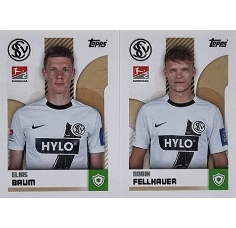 Topps Bundesliga Sticker Saison 2024/2025 / Sticker Nummer 450-451 Baum & Fellhauer