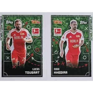 Topps Bundesliga Sticker Saison 2024/2025 / Sticker Nummer 047-048 Tousart & Khedira