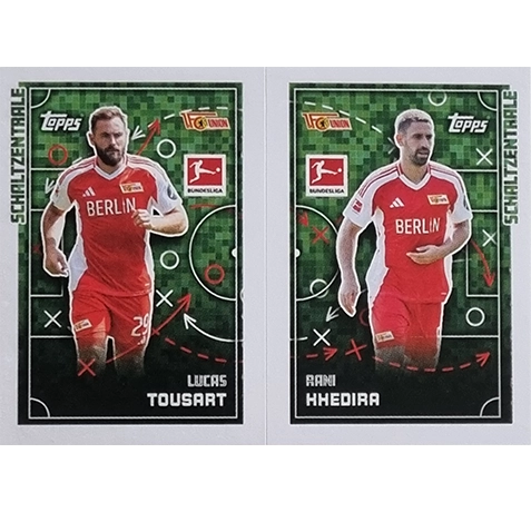 Topps Bundesliga Sticker Saison 2024/2025 / Sticker Nummer 047-048 Tousart & Khedira