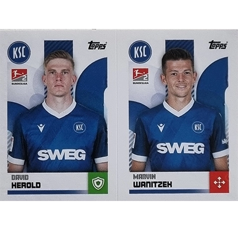 Topps Bundesliga Sticker Saison 2024/2025 / Sticker Nummer 475-476 Herold & Wanitzek