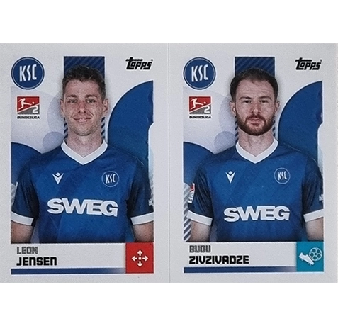 Topps Bundesliga Sticker Saison 2024/2025 / Sticker Nummer 477-478 Jensen & Zivzivadze