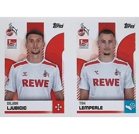 Topps Bundesliga Sticker Saison 2024/2025 / Sticker Nummer 482-483 Ljubibic & Lemperle