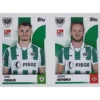 Topps Bundesliga Sticker Saison 2024/2025 / Sticker Nummer 490-491 Koulis & Hendrix