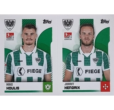 Topps Bundesliga Sticker Saison 2024/2025 / Sticker Nummer 490-491 Koulis & Hendrix