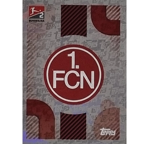 Topps Bundesliga Sticker Saison 2024/2025 / Sticker Nummer 494 1. FC Nürnberg Logo