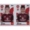 Topps Bundesliga Sticker Saison 2024/2025 / Sticker Nummer 495-496 Jeltsch & Castrop