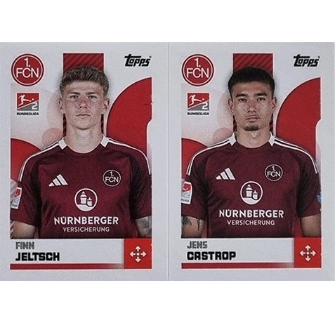 Topps Bundesliga Sticker Saison 2024/2025 / Sticker Nummer 495-496 Jeltsch & Castrop