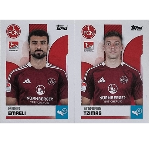 Topps Bundesliga Sticker Saison 2024/2025 / Sticker Nummer 497-498 Emreli & Tzimas