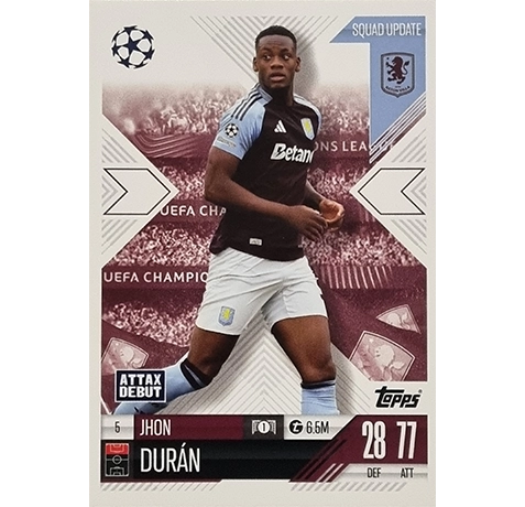 Topps Champions League EXTRA Match Attax 2024-2025 / 005 JHON DURAN