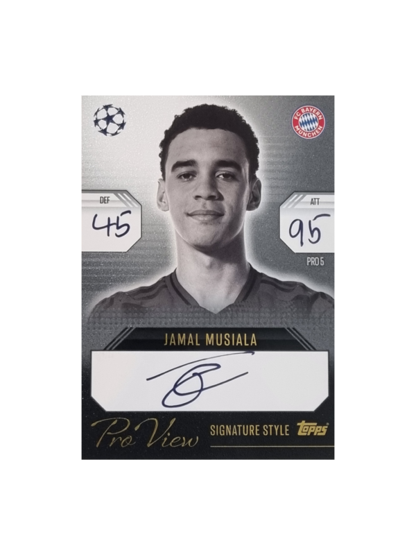 Topps Champions League EXTRA Match Attax 2024-2025 Limited Edition / PRO 5 JAMAL MUSIALA / PRO VIEW SIGNATURE STYLE